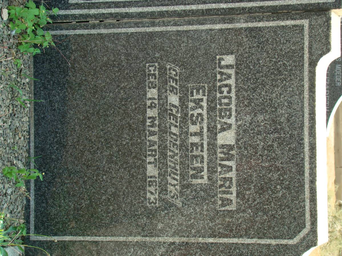 EKSTEEN Jacoba Maria nee GELDENHUYS 1873-