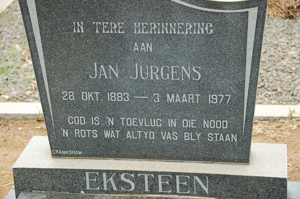 EKSTEEN Jan Jurgens 1883-1977