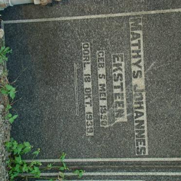 EKSTEEN Mathys Johannes 1850-1939