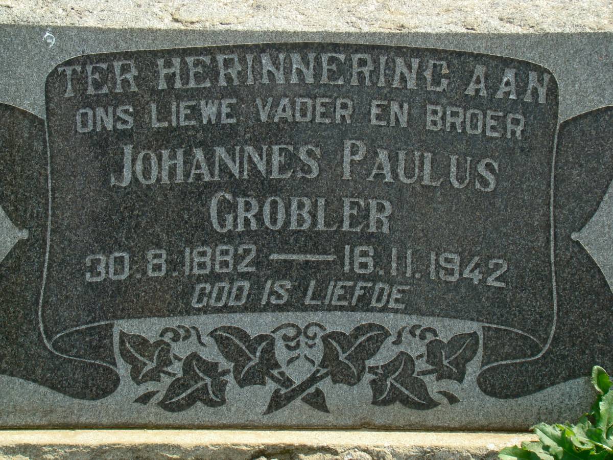 GROBLER Johannes Paulus 1882-1942