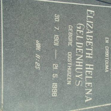 GELDENHUYS Elizabeth Helena nee OOSHUIZEN 1901-1989