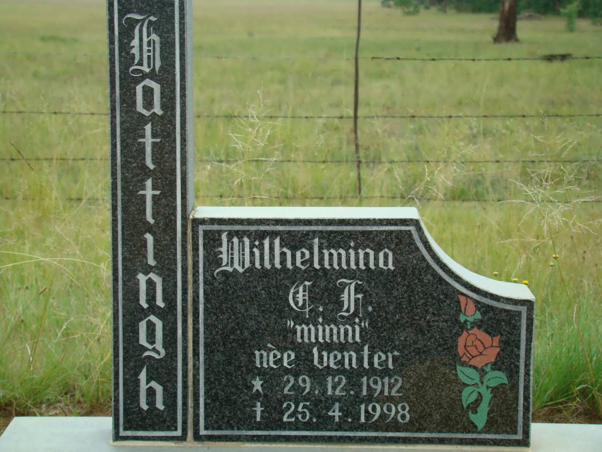 HATTINGH Wilhelmina C.F. nee VENTER 1912-1998