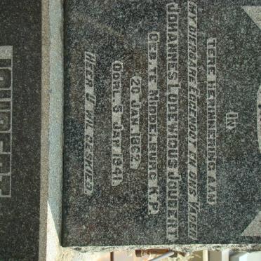 JOUBERT Johannes Lodewicus 1862-1942