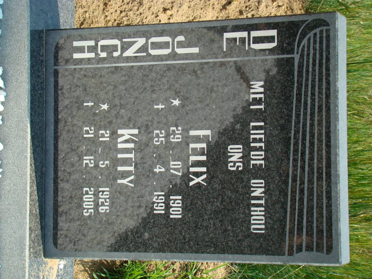 JONGH Felix, de 1901-1991 &amp; Kitty 1926-2005