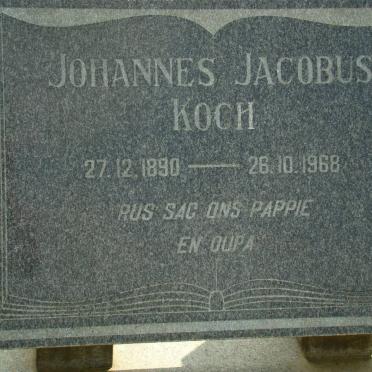 KOCH Johannes Jacobus 1890-1968