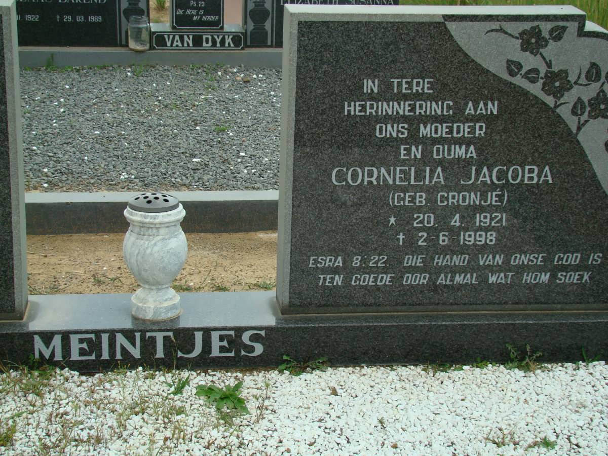 MEINTJES Cornelia Jacoba nee CRONJE 1921-1998