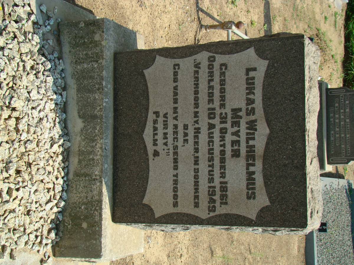 MEYER Lukas Wilhelmus 1861-1949