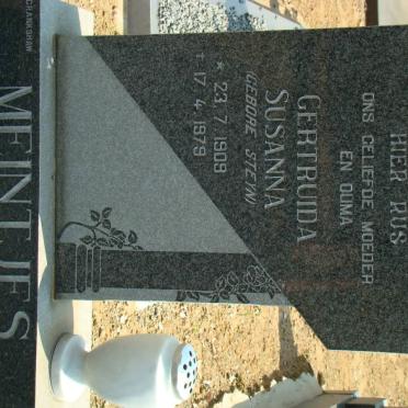 MEINTJES Gertruida Susanna nee STEYN 1909-1979