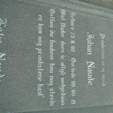 NAUDE Johan 1973-1999 :: NAUDE Estie