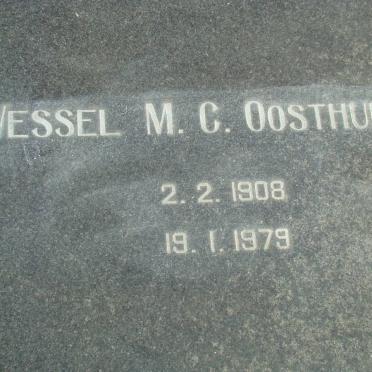 OOSTHUIZEN Wessel M.C. 1908-1979