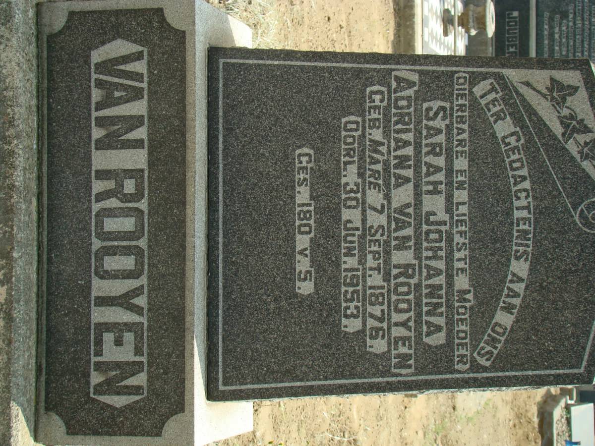 ROOYEN Sarah Johanna Adriana, van 1876-1953