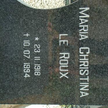 ROUX Maria Christina, le 1918-1994