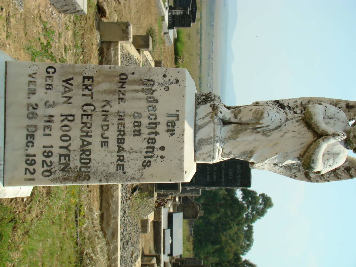 ROOYEN Gert Gerhardus, van 1920-1921