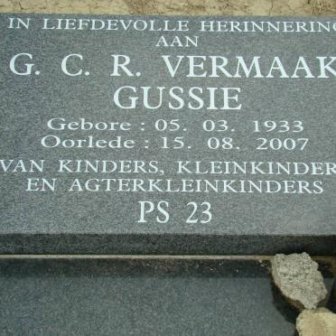 VERMAAK G.C.R. 1933-2007