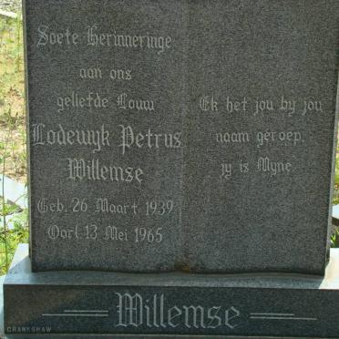 WILLEMSE Lodewyk Petrus 1939-1965