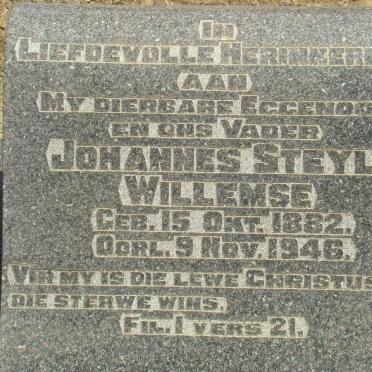 WILLEMSE Johannes Steyl 1882-1946