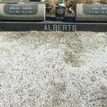 ALBERTS Nicolaas Francois 1905-1976 &amp; Alida Maria 1910-1986