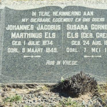 ELS Johannes Jacobus Marthinus 1874-1949 &amp; Susara Cornelia GREEFF 1882-1958