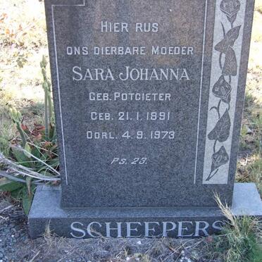 SCHEEPERS Stephanus Petrus 1888-1966 &amp; Sara Johanna POTGIETER 1891-1973