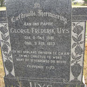 UYS George Frederik 1891-1953