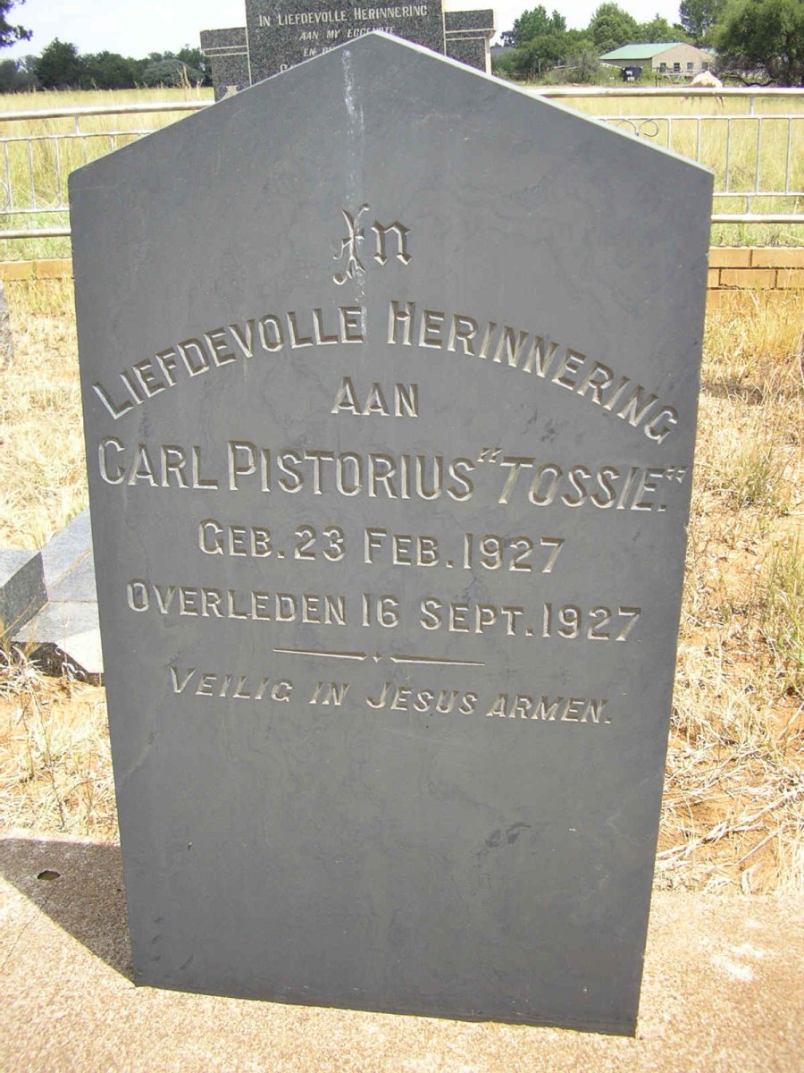 PISTORIUS Carl 1927-1927