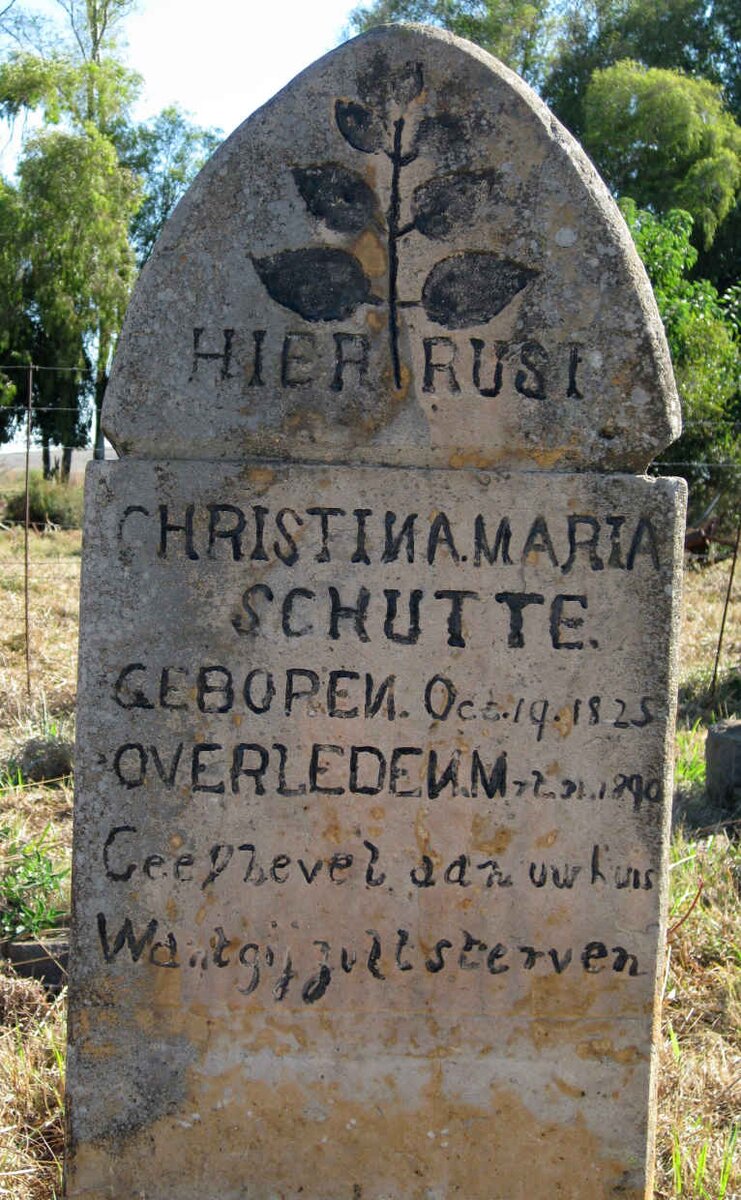 SCHUTTE Christina Maria nee STEYN 1825-1890