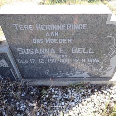 BELL Susanna E. nee DIEDERICKS 1911-1995