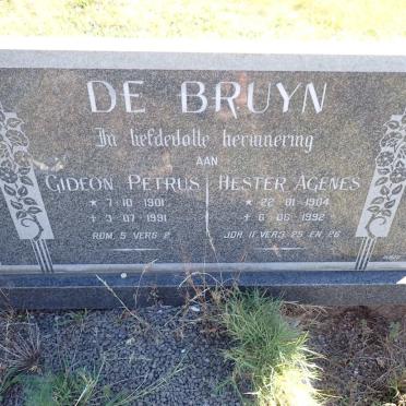 BRUYN Gideon Petrus, de 1901-1991 & Hester Agenes 1904-1992