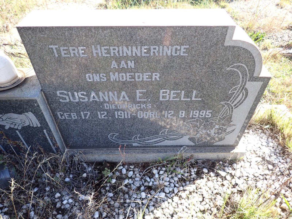 BELL Susanna E. nee DIEDERICKS 1911-1995