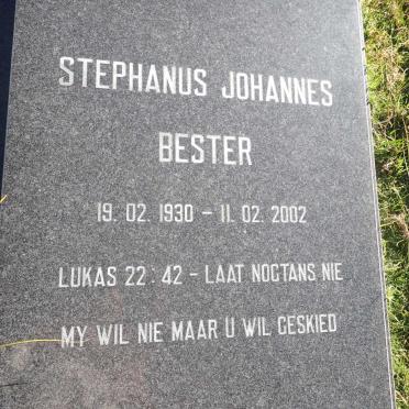 BESTER Stephanus Johannes 1930-2002