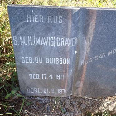 CRAVEN S.M.H. nee DU BUISSON 1911-1971