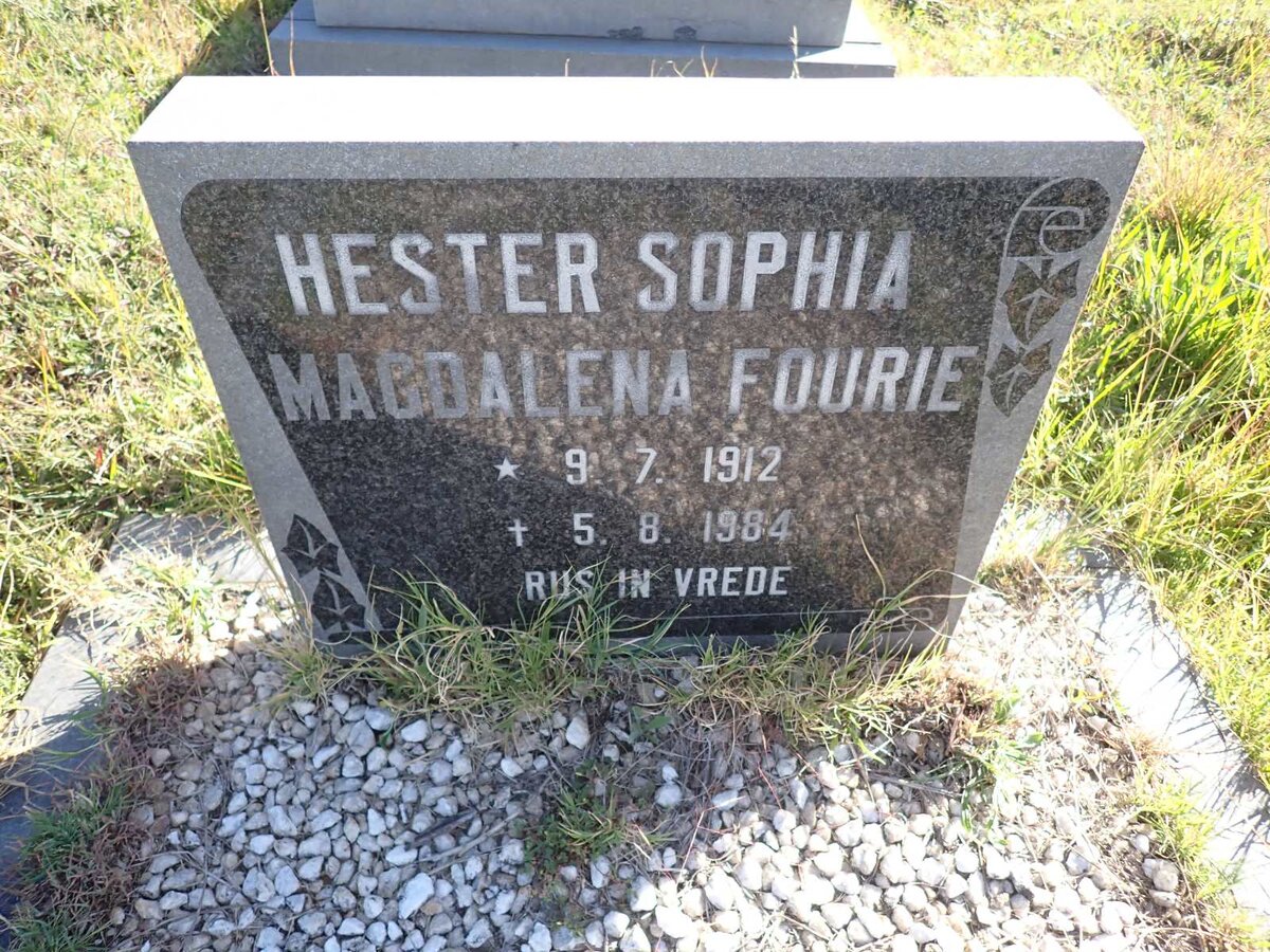 FOURIE Hester Sophia Magdalena 1912-1984