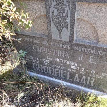 GROBBELAAR Christina J.E. nee PIETERSEN 1882-1959