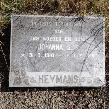 HEYMANS Johanna S.P. 1910-1971