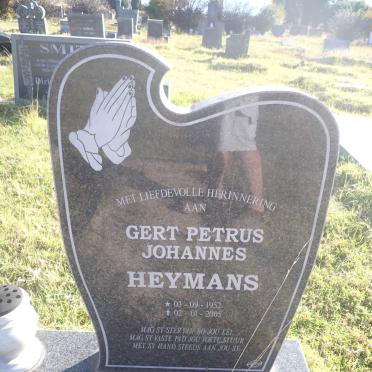 HEYMANS Gert Petrus Johannes 1952-2005