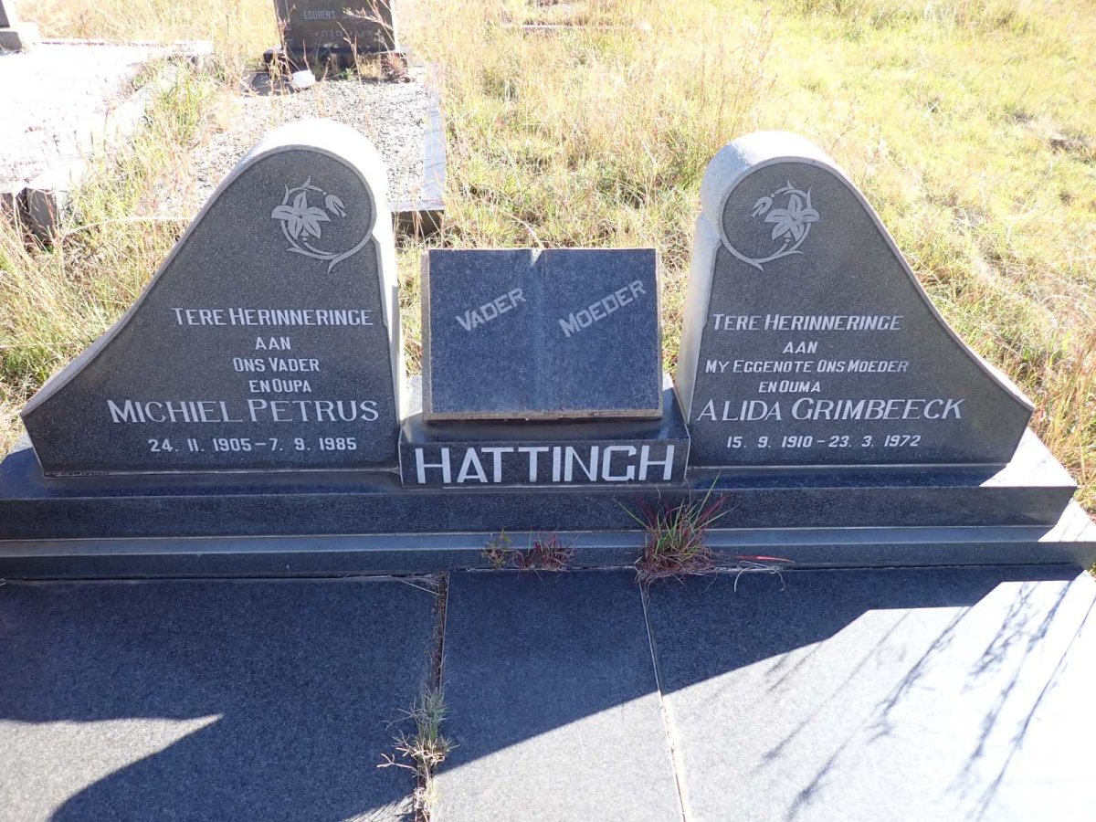 HATTINGH Michiel Petrus 1905-1985 & Alida Grimbeeck 1910-1972