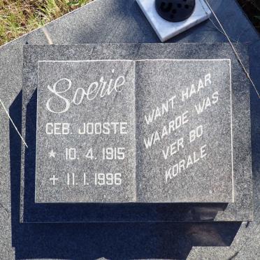 JOOSTE Soerie 1915-1996