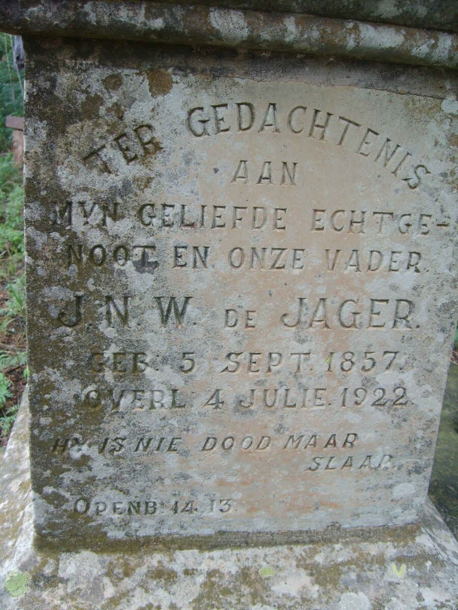 JAGER J.N.W., de  1857-1922