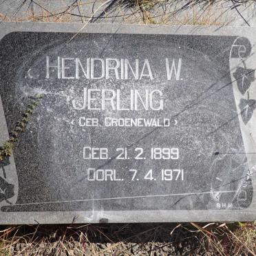 JERLING Hendrina W. nee GROENEWALD 1899-1971