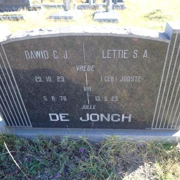 JONGH Dawid C.J., de 1923-1978 & Lettie S.A. JOOSTE 1923-