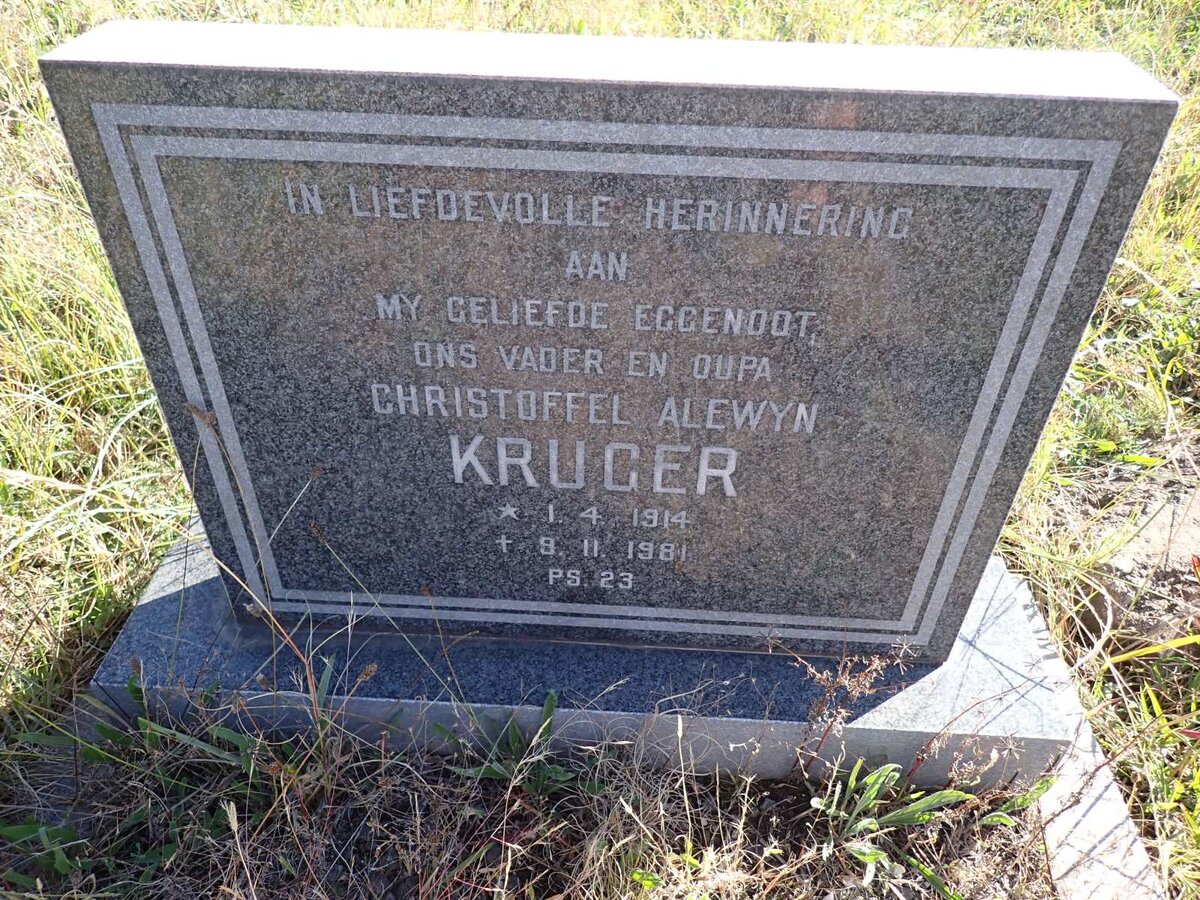 KRUGER Christoffel Alewyn 1914-1981