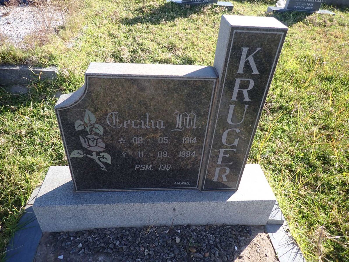 KRUGER Cecilia M. 1914-1994