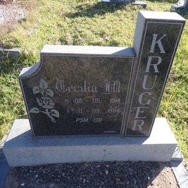 KRUGER Cecilia M. 1914-1994
