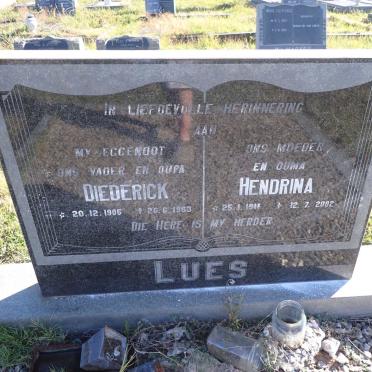 LUES Diederick 1905-1983 & Hendrina 1911-2002  