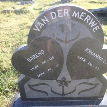 MERWE Barend, van der 1939-2008 & Johanna L. 1958-