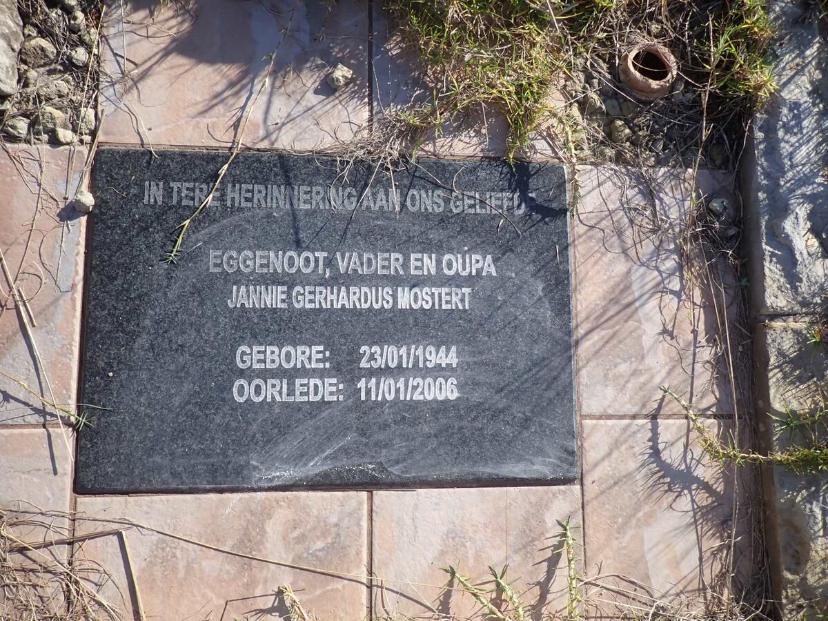 MOSTERT Jannie Gerhardus 1944-2006