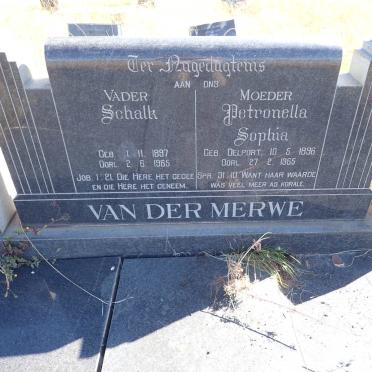 MERWE Schalk, van der 1897-1965 & Petronella Sophia DELPORT 1896-1965 