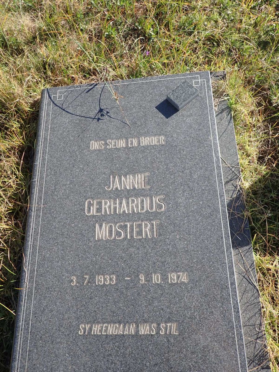 MOSTERT Jannie Gerhardus 1933-1974