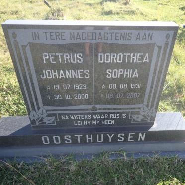OOSTHUYSEN Petrus Johannes 1923-2000 & Dorothea Sophia 1931-2007