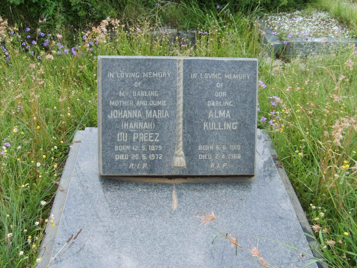 PREEZ Johanna Maria, du 1879-1972 :: KULLING Alma 1910-1968